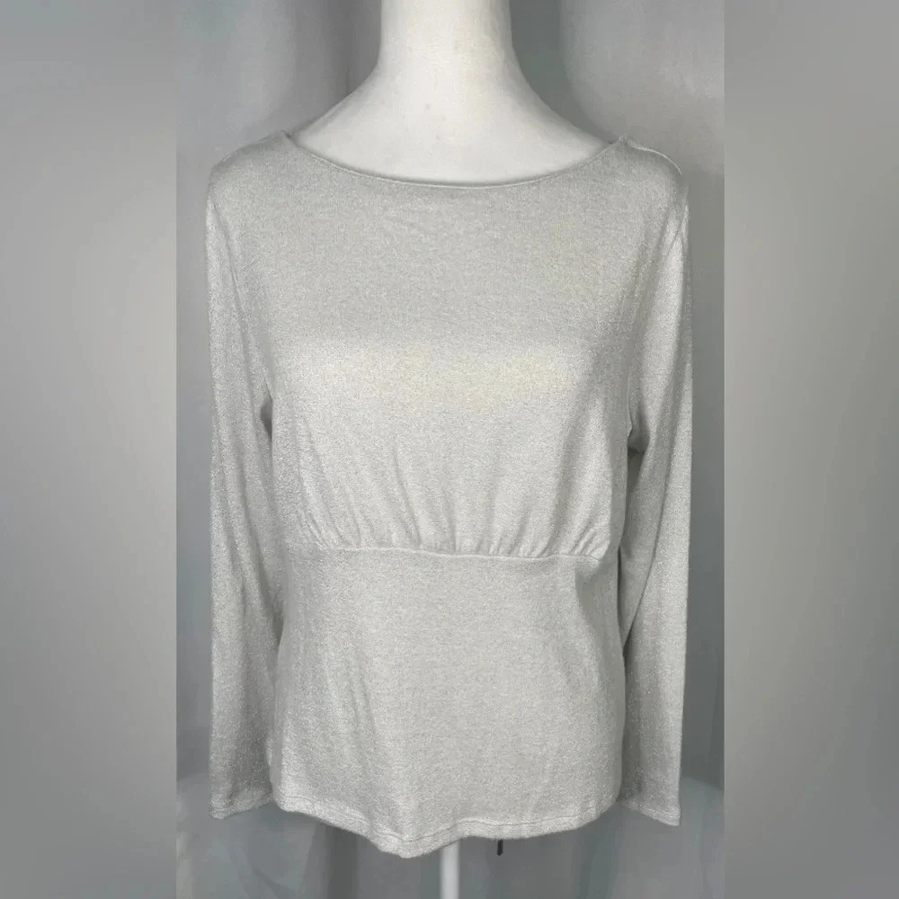 Banana Republic sparkle long sleeve sweater back cut out